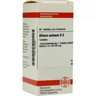 ALLIUM SATIVUM D 6 δισκία, 80 κάψουλες