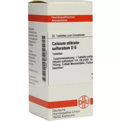 CALCIUM STIBIATO sulfuratum D 6 δισκία, 80 τεμάχια