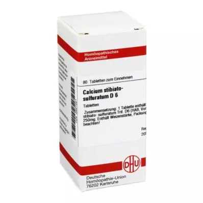 CALCIUM STIBIATO sulfuratum D 6 δισκία, 80 τεμάχια