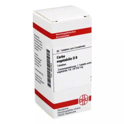CARBO VEGETABILIS D 8 δισκία, 80 κάψουλες CARBO VEGETABILIS D 8 δισκία, 80 κάψουλες