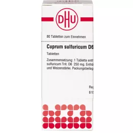 CUPRUM SULFURICUM D 6 δισκία, 80 κάψουλες