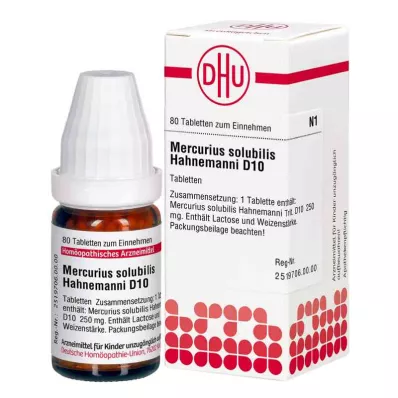 MERCURIUS SOLUBILIS Hahnemanni D 10 δισκία, 80 τεμάχια