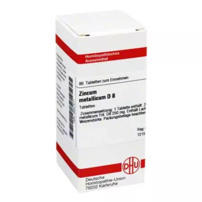 ZINCUM METALLICUM D 8 δισκία, 80 κάψουλες