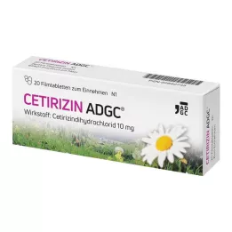CETIRIZIN ADGC Επικαλυμμένα με λεπτό υμένιο δισκία, 20 τεμάχια