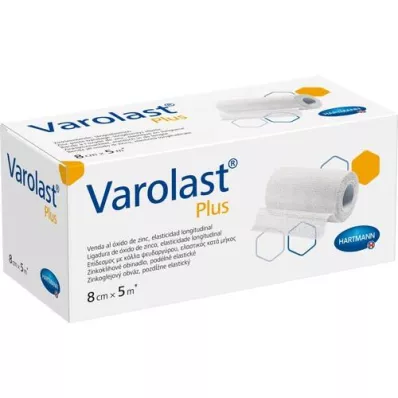 VAROLAST Επίδεσμος με πάστα ψευδαργύρου 8 cmx5 m, 1 τεμάχιο