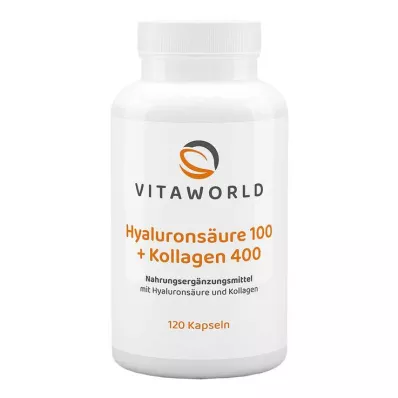 HYALURONSÄURE 100+Collagen 400 κάψουλες, 120 κάψουλες HYALURONSÄURE 100+Collagen 400 κάψουλες, 120 κάψουλες