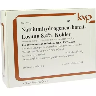 NATRIUMHYDROGENCARBONAT-Διάλυμα Köhler 8,4%, 10X20 ml