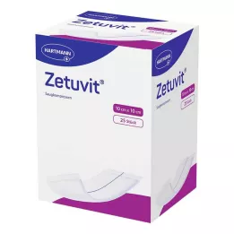 ZETUVIT Κομπρέσες αναρρόφησης αποστειρωμένες 10x10 cm, 25 τεμάχια