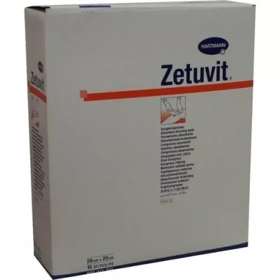 ZETUVIT Κομπρέσες αναρρόφησης αποστειρωμένες 20x20 cm, 15 τεμάχια