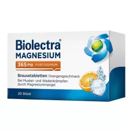BIOLECTRA Μαγνήσιο 365 mg fortissimum Πορτοκάλι, 20 κάψουλες