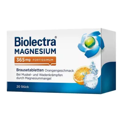 BIOLECTRA Μαγνήσιο 365 mg fortissimum Πορτοκάλι, 20 κάψουλες