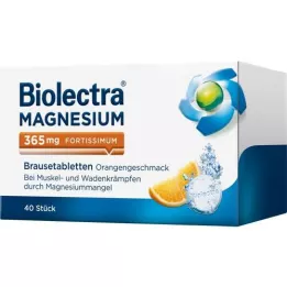 BIOLECTRA Μαγνήσιο 365 mg fortissimum Πορτοκάλι, 40 τεμάχια