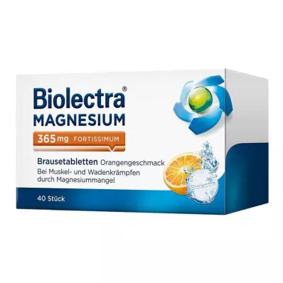 BIOLECTRA Μαγνήσιο 365 mg fortissimum Πορτοκάλι, 40 τεμάχια