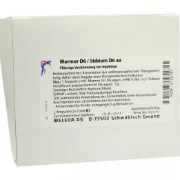 MARMOR Αμπούλες D 6/Stibium D 6 aa, 5X10 ml