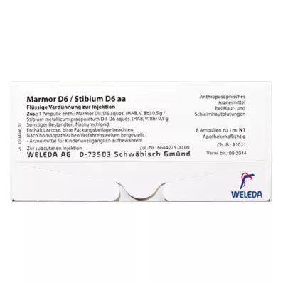 MARMOR Αμπούλες D 6/Stibium D 6 aa, 50X10 ml