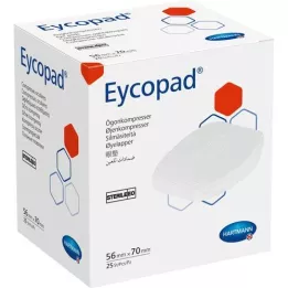 EYCOPAD Κομπρέσες ματιών 56x70 mm αποστειρωμένες, 25 τεμάχια