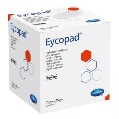 EYCOPAD Κομπρέσες ματιών 70x85 mm αποστειρωμένες, 25 τεμάχια