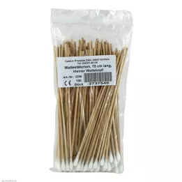 WATTESTÄBCHEN με βαμβακερή κεφαλή 15 cm μικρή, 100 τεμάχια
