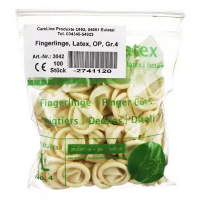 FINGERLING Latex OP Μέγεθος 4, 100 τεμάχια