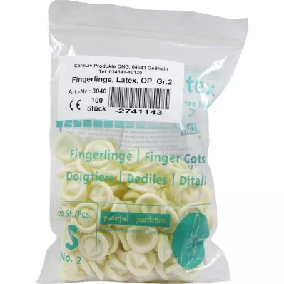 FINGERLING Latex OP Μέγεθος 2, 100 τεμάχια