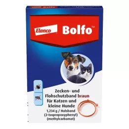 BOLFO Ζώνη προστασίας από ψύλλους καφέ για μικρά σκυλιά/γάτες, 1 τεμάχιο