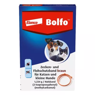BOLFO Ζώνη προστασίας από ψύλλους καφέ για μικρά σκυλιά/γάτες, 1 τεμάχιο BOLFO Ζώνη προστασίας από ψύλλους καφέ για μικρά σκυλιά/γάτες, 1 τεμάχιο