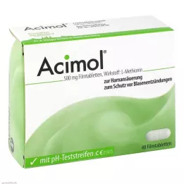 ACIMOL με ταινίες δοκιμής pH με επικαλυμμένα με λεπτό υμένιο δισκία, 48 τεμάχια