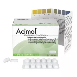 ACIMOL με ταινίες δοκιμής pH με επικαλυμμένα με λεπτό υμένιο δισκία, 96 τεμάχια