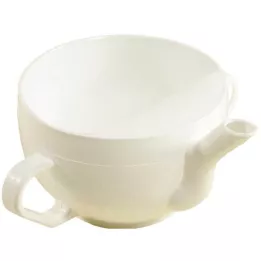 KRANKENTASSE Πλαστικό με 2 λαβές λευκό, 1 τεμ