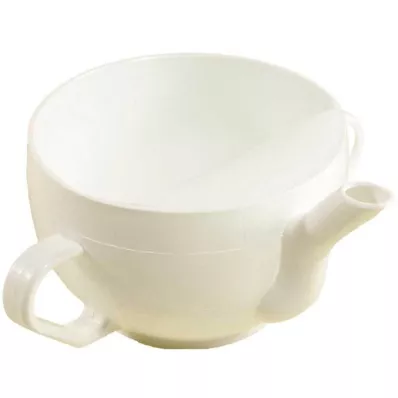 KRANKENTASSE Πλαστικό με 2 λαβές λευκό, 1 τεμ