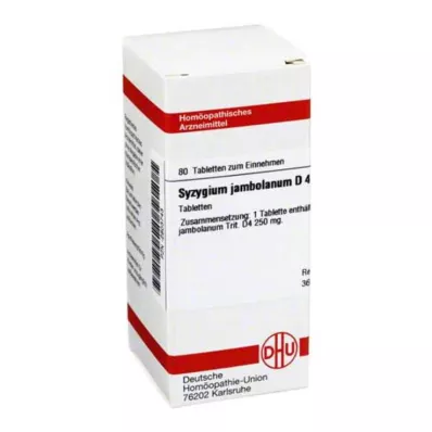 SYZYGIUM JAMBOLANUM D 4 δισκία, 80 κάψουλες SYZYGIUM JAMBOLANUM D 4 δισκία, 80 κάψουλες