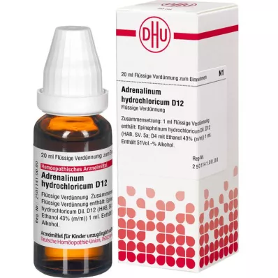 ADRENALINUM HYDROCHLORICUM D 12 αραίωση, 20 ml