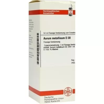 AURUM METALLICUM D 30 αραίωση, 50 ml