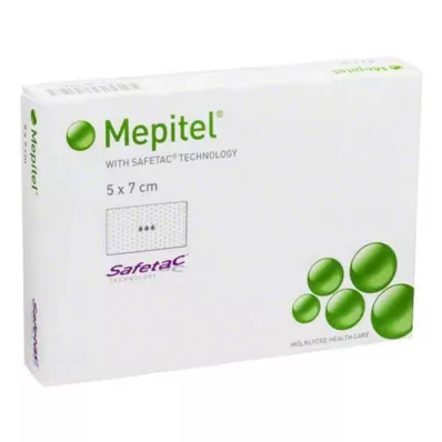 MEPITEL Επίδεσμος από πλέγμα σιλικόνης 5x7 cm αποστειρωμένος, 5 τεμ
