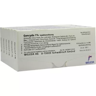 GENCYDO Ενέσιμο διάλυμα 1%, 48X1 ml