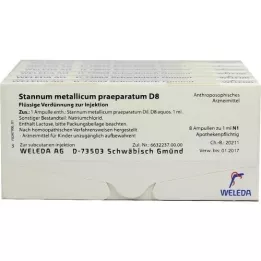 STANNUM METALLICUM praeparatum D 8 αμπούλες, 48X1 ml