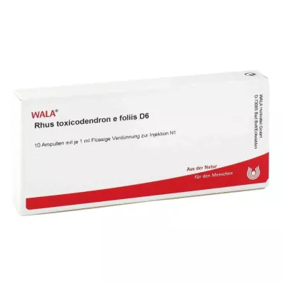 RHUS TOXICODENDRON E foliis D 6 αμπούλες, 10X1 ml