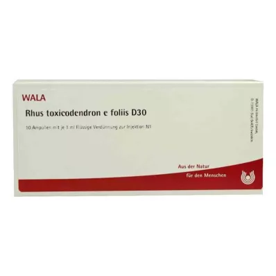 RHUS TOXICODENDRON E foliis D 30 αμπούλες, 10X1 ml RHUS TOXICODENDRON E foliis D 30 αμπούλες, 10X1 ml