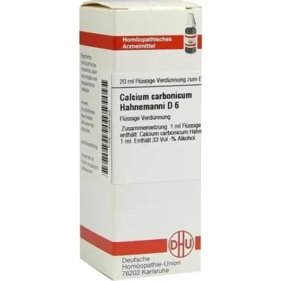 CALCIUM CARBONICUM Hahnemanni D 6 Αραίωση, 20 ml