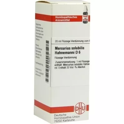 MERCURIUS SOLUBILIS Hahnemanni D 6 Αραίωση, 20 ml