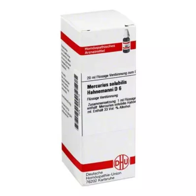 MERCURIUS SOLUBILIS Hahnemanni D 6 Αραίωση, 20 ml