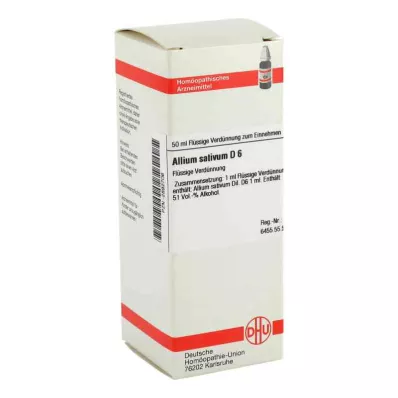 ALLIUM SATIVUM Αραίωση D 6, 50 ml ALLIUM SATIVUM Αραίωση D 6, 50 ml
