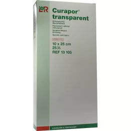CURAPOR Επίδεσμος τραύματος αποστειρωμένος διαφανής 10x25 cm, 25 τεμάχια