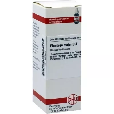 PLANTAGO MAJOR Αραίωση D 4, 20 ml