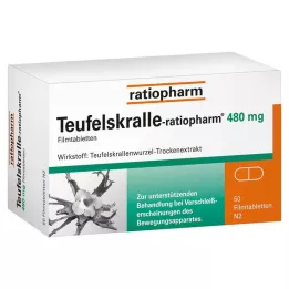 TEUFELSKRALLE-RATIOPHARM Επικαλυμμένα με λεπτό υμένιο δισκία, 50 τεμάχια