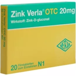 ZINK VERLA OTC 20 mg επικαλυμμένα με λεπτό υμένιο δισκία, 20 τεμάχια
