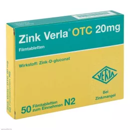 ZINK VERLA OTC 20 mg επικαλυμμένα με λεπτό υμένιο δισκία, 50 τεμάχια