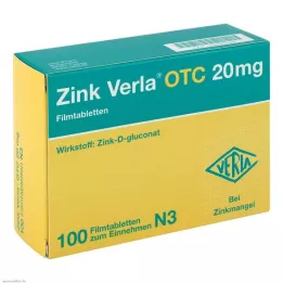 ZINK VERLA OTC 20 mg επικαλυμμένα με λεπτό υμένιο δισκία, 100 τεμάχια