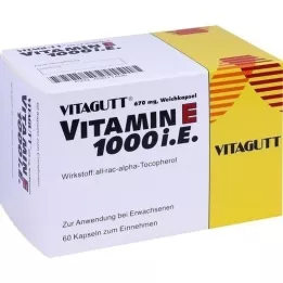 VITAGUTT Βιταμίνη Ε 1000 μαλακές κάψουλες, 60 τεμάχια