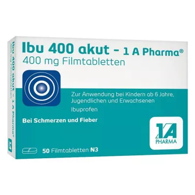 IBU 400 akut-1A Pharma επικαλυμμένα με λεπτό υμένιο δισκία, 50 τεμάχια IBU 400 akut-1A Pharma επικαλυμμένα με λεπτό υμένιο δισκία, 50 τεμάχια